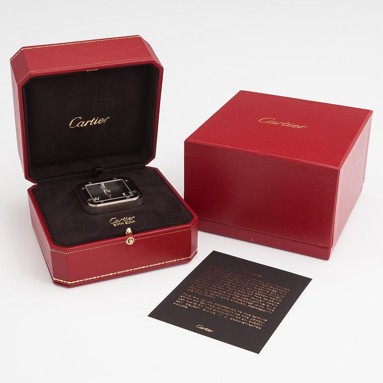 CARTIER, A brass compass with a palladium finish. S.I.H.H, 2004.