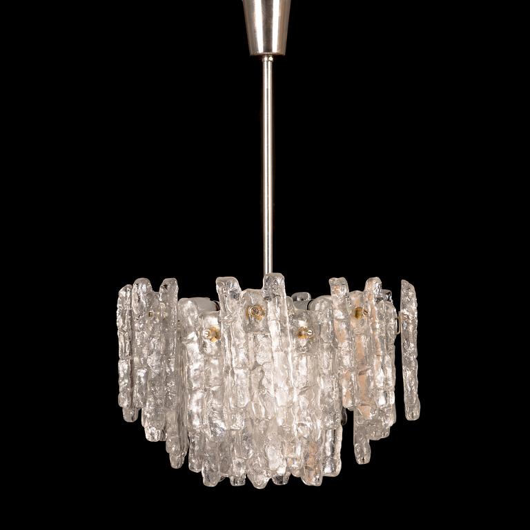 A 1960s "Ice block chandelier" by J.T Design, Kalmar, Austria.
