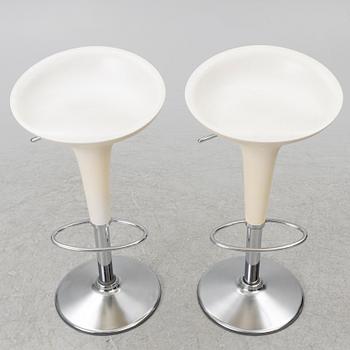 Stefano Giovannoni, bar stools, a pair, Bombo Swivel, Magis, early 2000s.