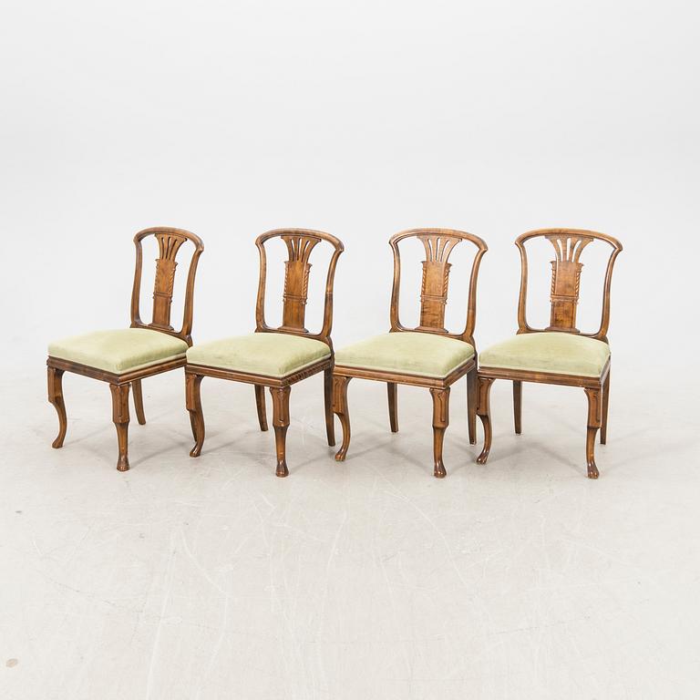 A set of four Art deco chairs.