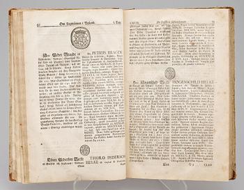 BOK, "Then första boken af Swea och Götha minnings..." Johan Peringskiöld, Stockholm 1710.