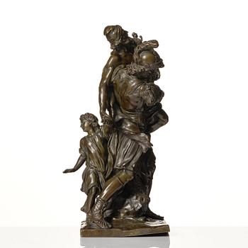 Pierre Lepautre Efter, Aeneas räddar Anchises ur det brinnande Troja.