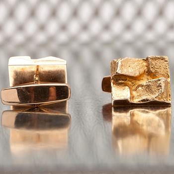 MANSCHETTKNAPPAR, 14K guld, Tammen koru Åbo1979. Vikt 11 g.