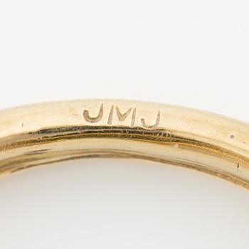 Ring, cocktail ring, 18K gold with large peridot.