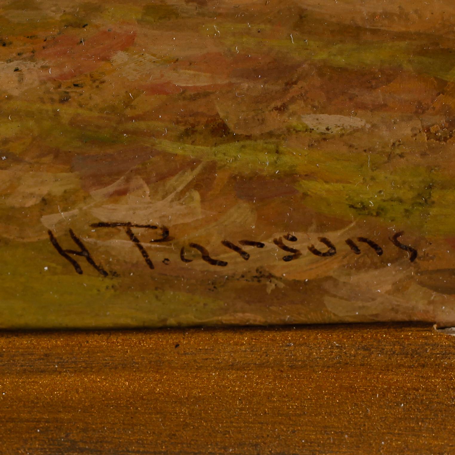 H PARSONS, olja på pannå, England, omkring år 1900.