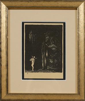 John Bauer · JOHN BAUER, litografi, osignerad.
