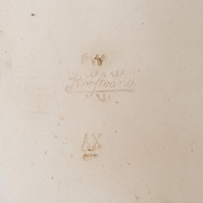 PIEDESTAL med YTTERFODER, flintgods. Rörstrand, Jugend.