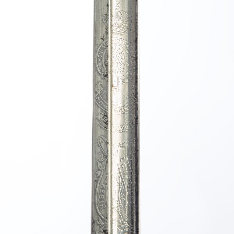 Sabel, brittisk, 1900-talets början, med balja.