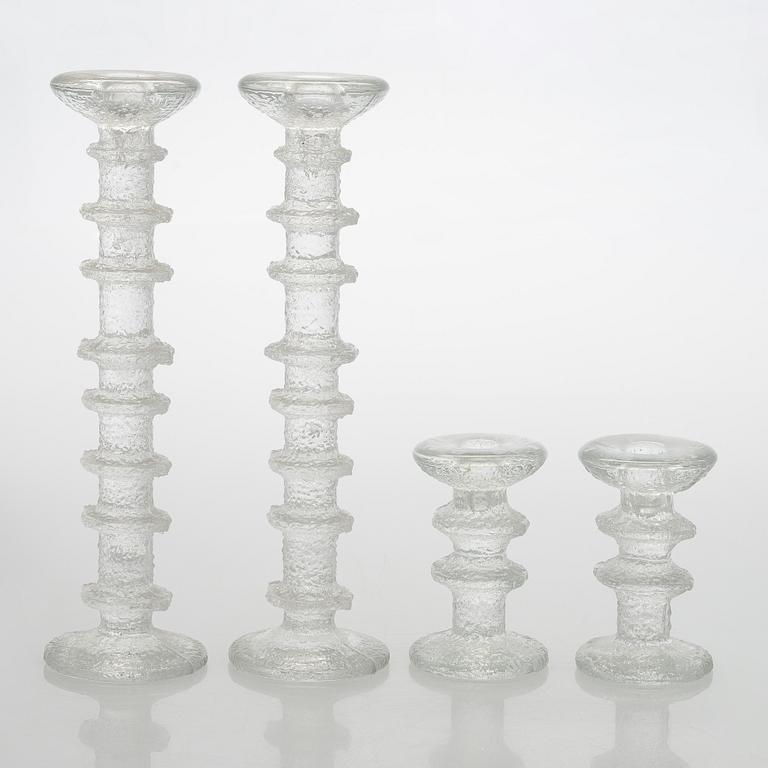 Timo Sarpaneva, ljusstakar, 4 st, "Festivo", Iittala, signerade TS.