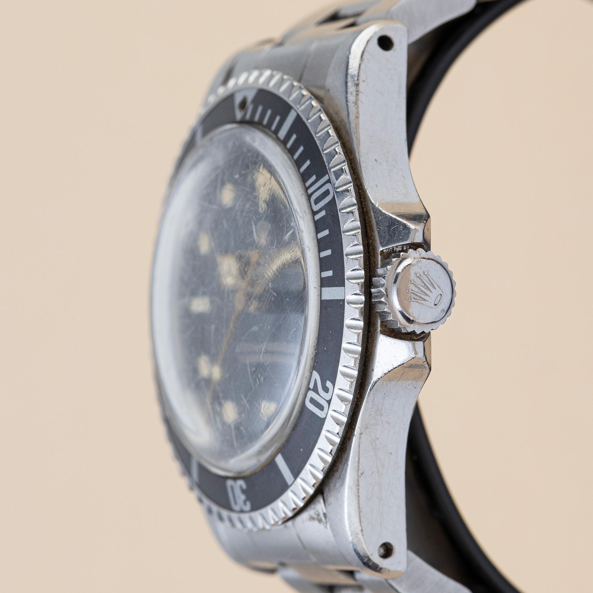 Rolex, Submariner, "Underline, Gilt, Swiss only, Pointed crown guards", "Proveniens Rodriquez Messina", ca 1963.