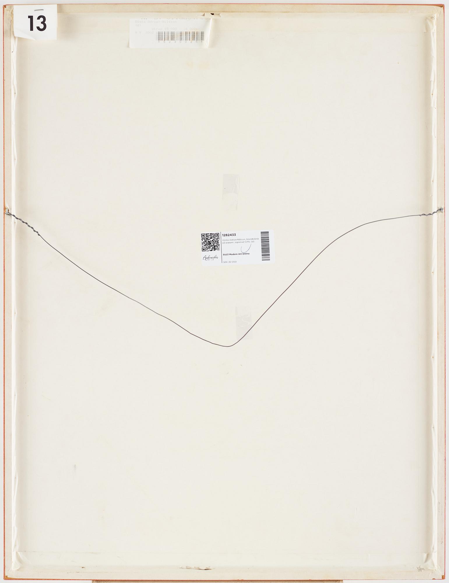 Gösta Adrian-Nilsson, gouache, signed.