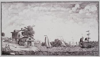 Fajansbricka, sengustaviansk, 1700-talets slut. Med senare underrede.
