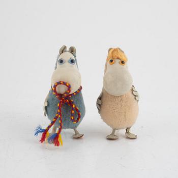 Atelier Fauni, Muminfigurer, 2 st, Atelier Fauni, Finland, 1950/60-tal.
