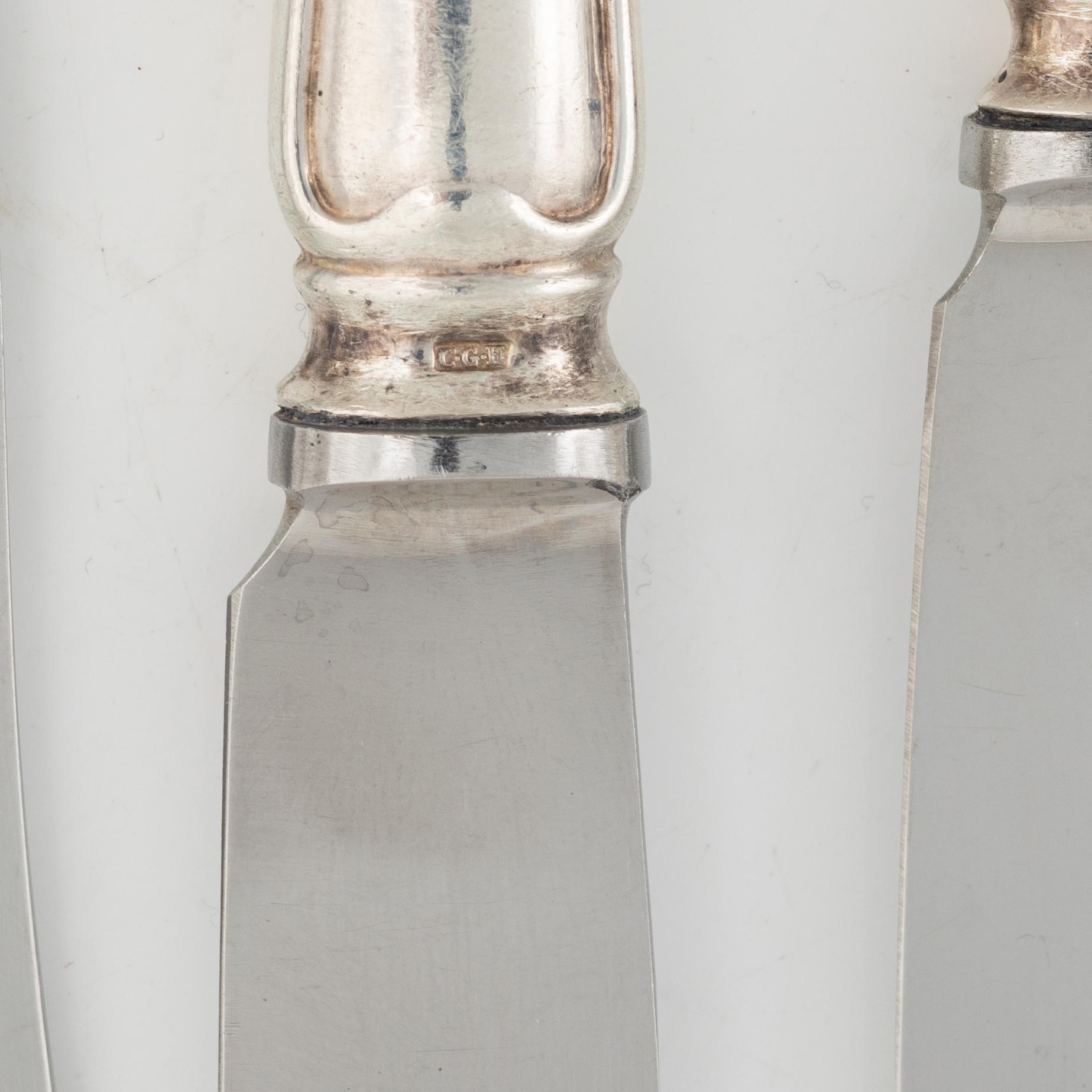 A Swedish Silver Cutlery, model 'Hansa', mark of CG Hallberg, Stockholm, some 1946 (117 pieces).