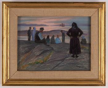 Marcus Collin, pastel, signed and dated -42.