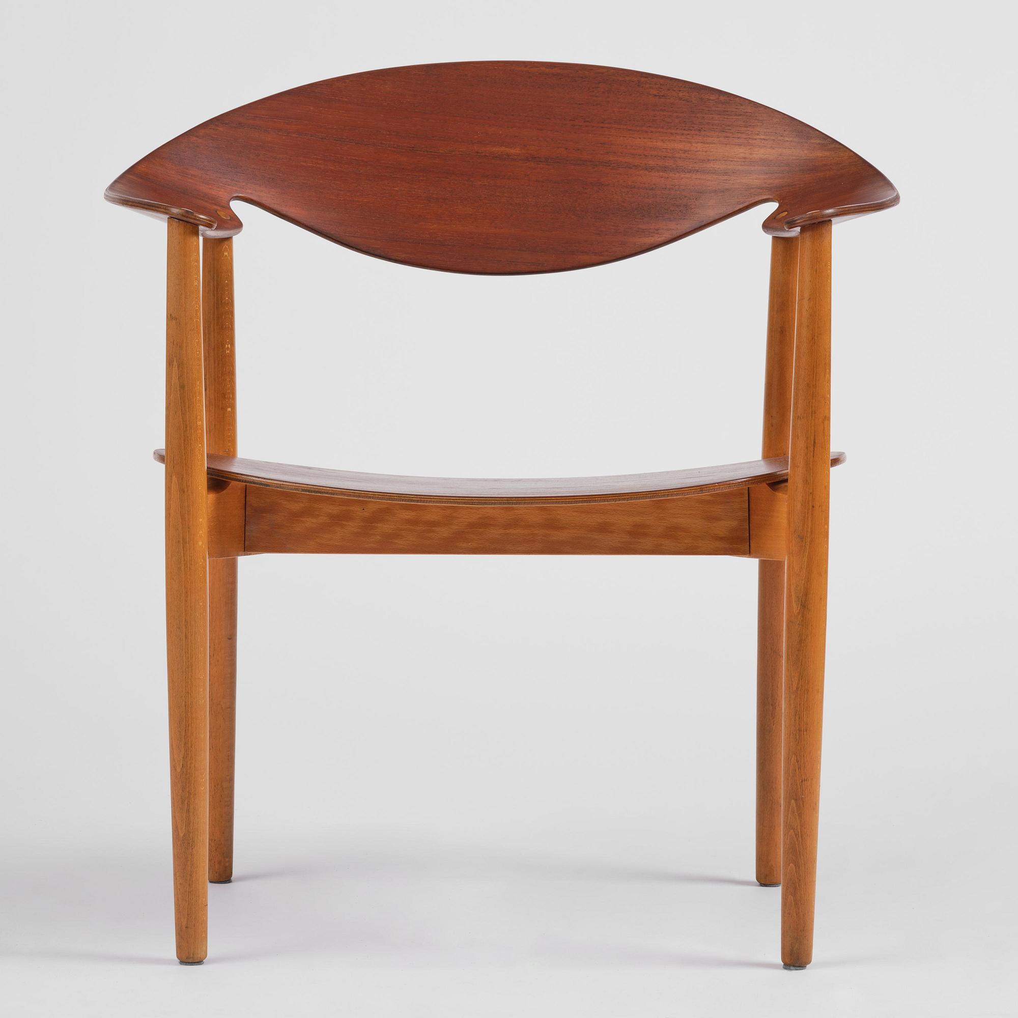 Ejner Larsen & Aksel Bender Madsen, a "Metropolitan" chair, Fritz Hansen, Denmark, 1950s.