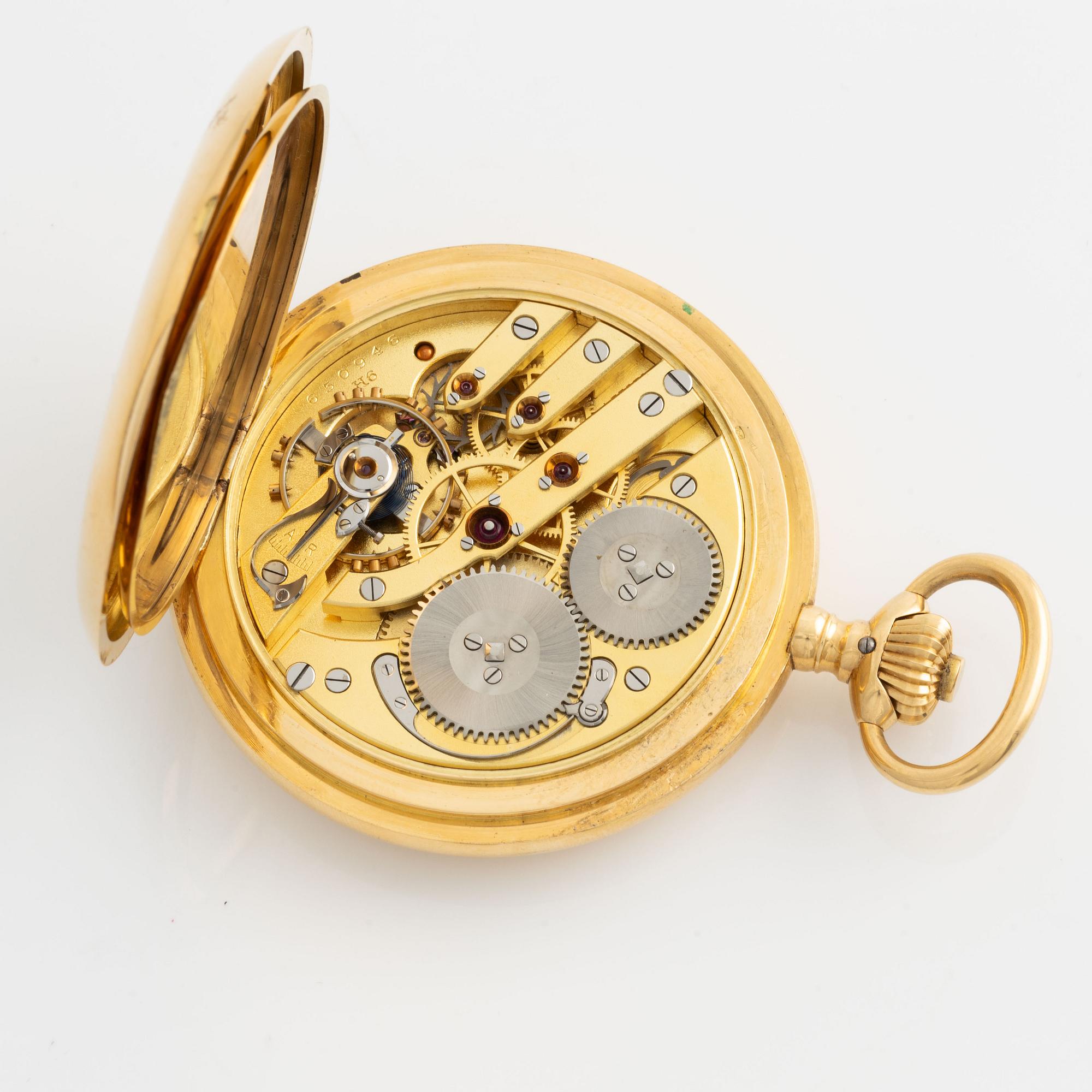 IWC, pocket watch, hunter, 53 mm.