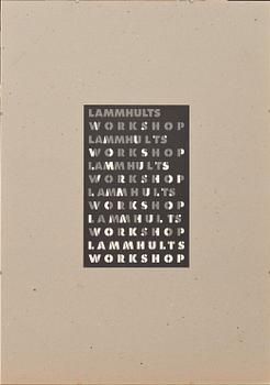 SKISS TILL AFFISCH, "Lammhults Workshop". Formgivare Hc Ericson.