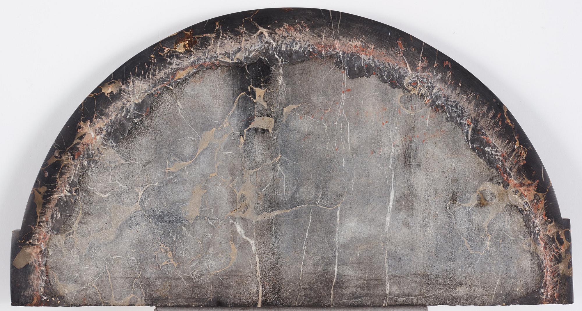 The "De Geer cabinets" a pair of demi-lune cabinets by Georg Haupt (master in Stockholm 1770-1784), Gustavian.