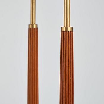 Hans Bergström, a pair of floor lamps, model "522", ateljé Lyktan, Sweden 1940-50s.