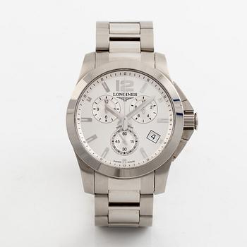 Longines, Conquest, armbandsur, kronograf, 41 mm.