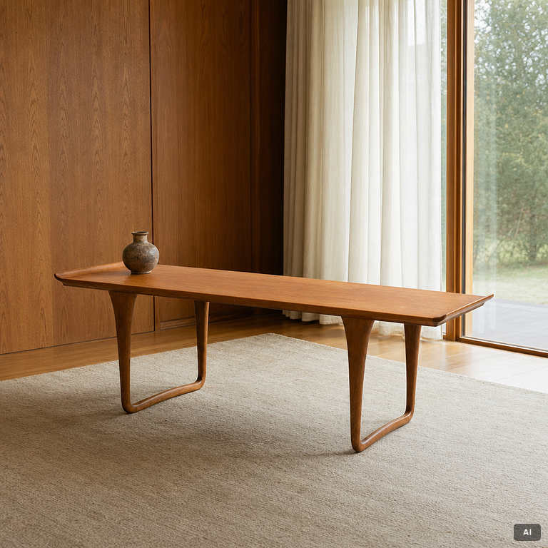 Soffbord, teak, Sverige, 1950-tal.