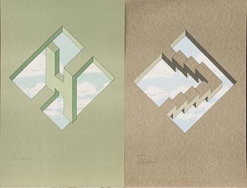 OSCAR REUTERSVÄRD, a set of 10 lithogaphs in colours signed and numbered.