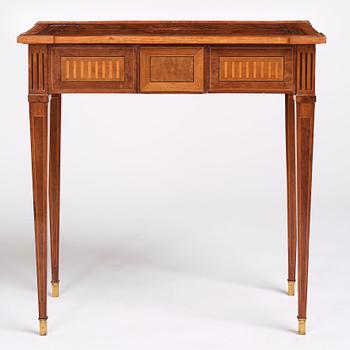 A Gustavian marquetry and gilt brass-mounted table by Georg Haupt (master 1770-1784).