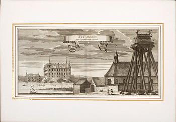 GRAVYRER, 4 st, ur "Svecia Antiqua et Hodierna", 1700-tal.
