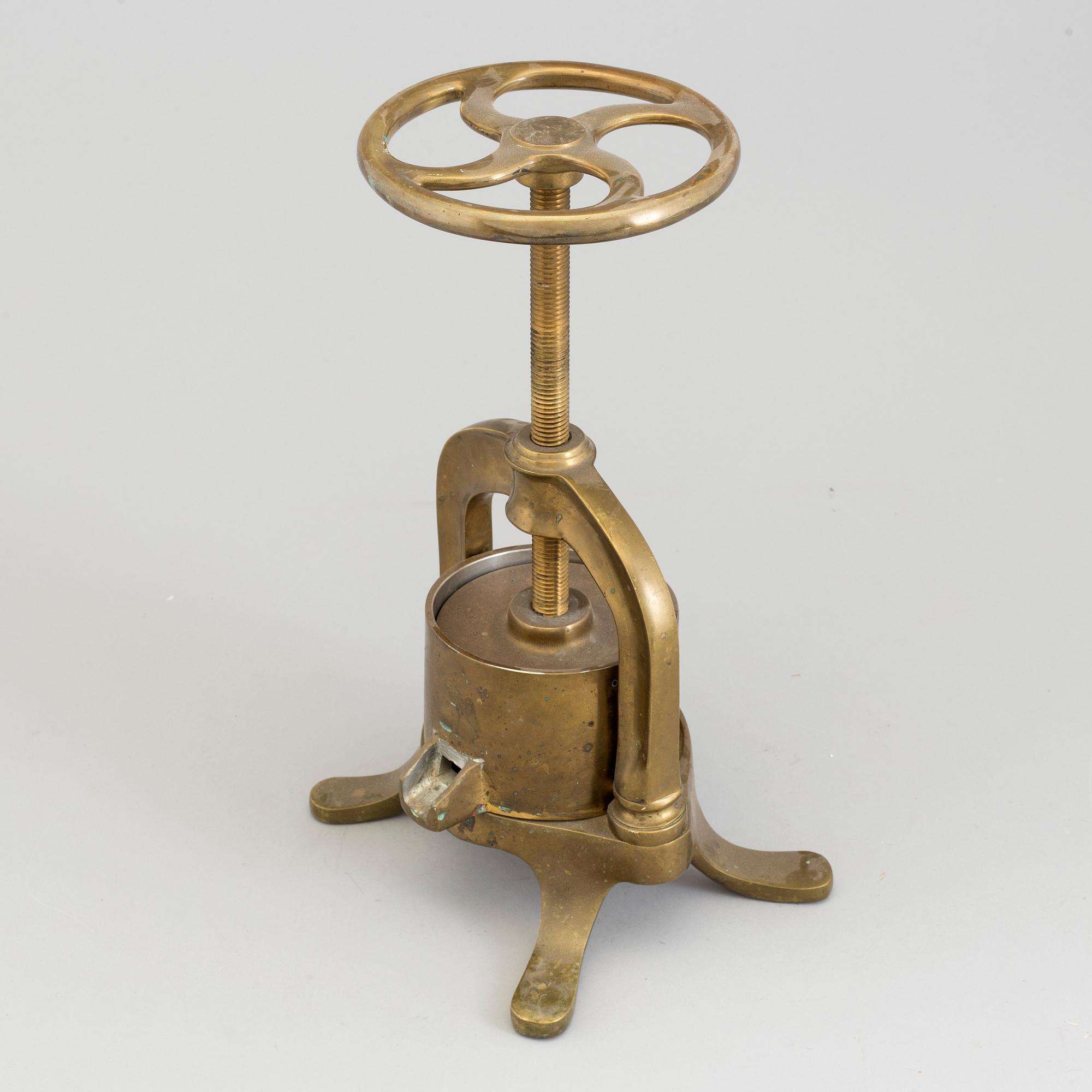 ANKPRESS, mässing, 1900-tal.