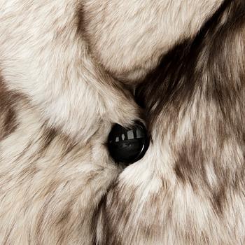 Vintage Off-white fox fur coat.