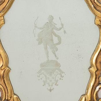 Spegellampetter /speglar, ett par, Spanien, 1800-tal.