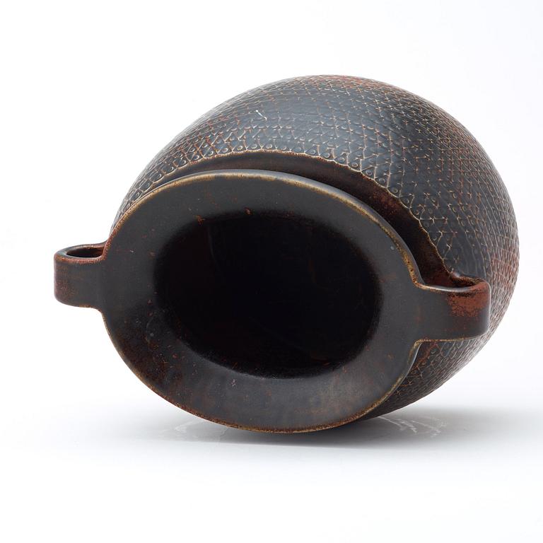 Stig Lindberg, a stoneware vase, Gustavsberg Studio 1965.