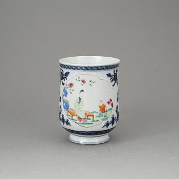 MUGG, porslin, Qianlong, Kina 1700-tal.