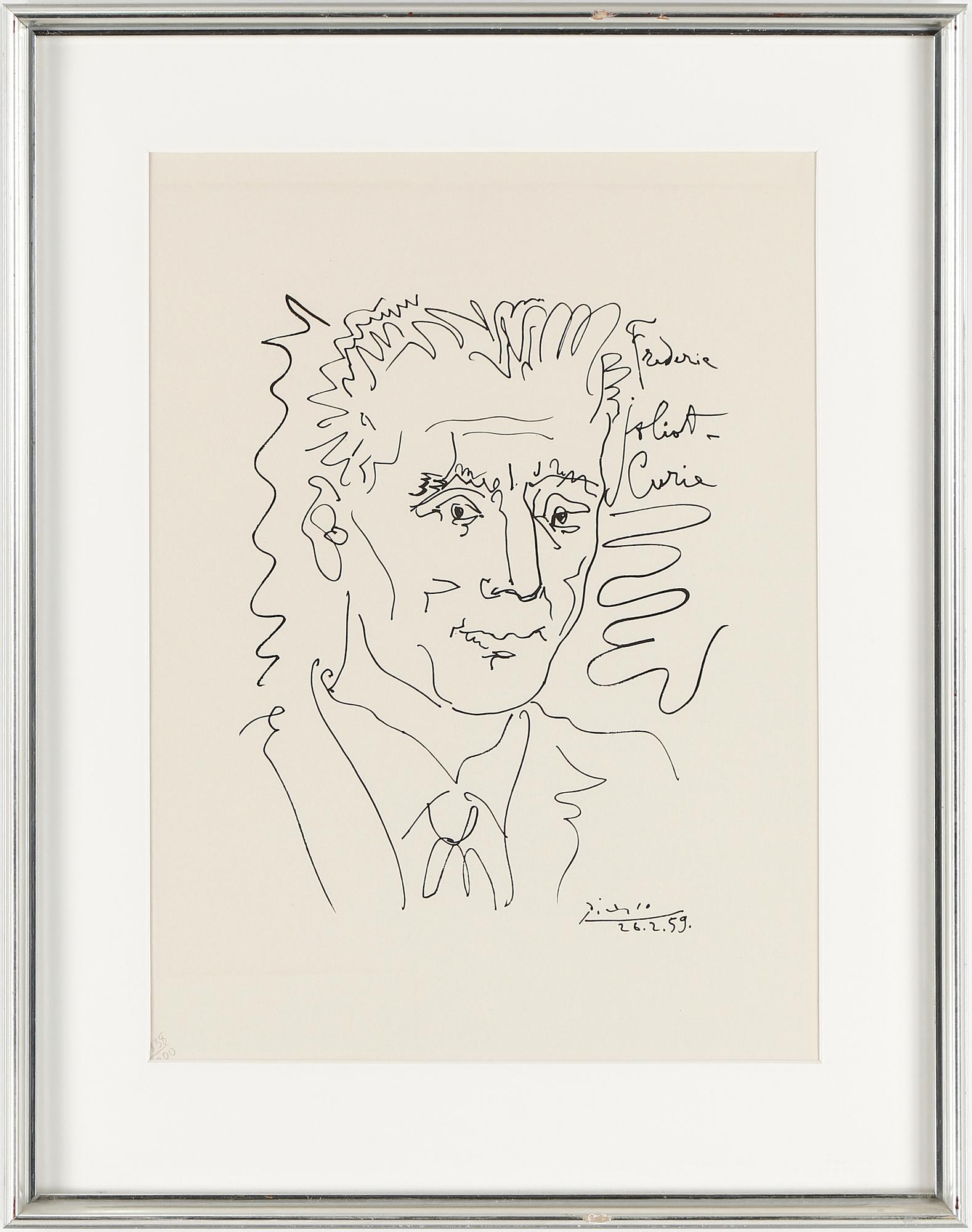 PABLO PICASSO, efter. Litografier, 7 st. Numrerade 838/1000. 1974, 25 Anniversaire du Movement de la Paix.
