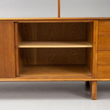 Josef Frank, sideboard med skåp, hyllor, skrivklaff och lådor, Firma Svenskt Tenn, specialbeställning 1940-50-tal.