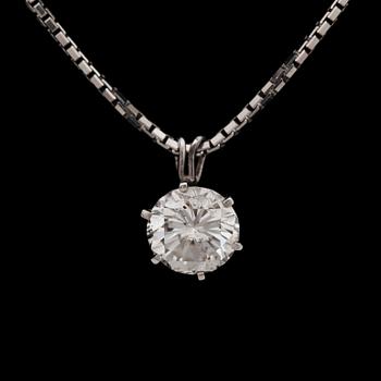 216. A brilliant cut diamond pendant, app. 2 cts.