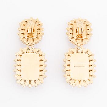 Dolce & Gabbana, large strass earrings.