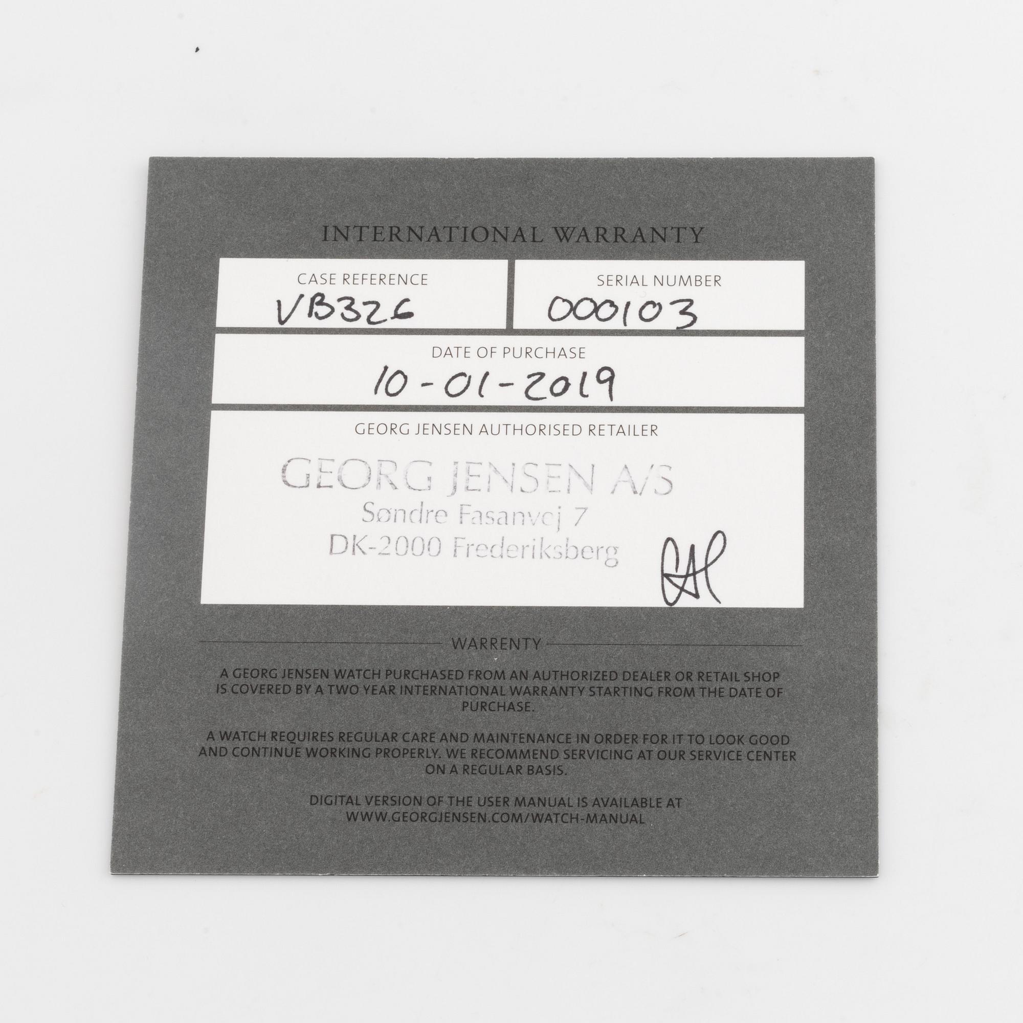 Georg Jensen, Vivianna, "Hammered Sterling Silver Dial", design Torun Bülow-Hübe, wristwatch, 33 mm.