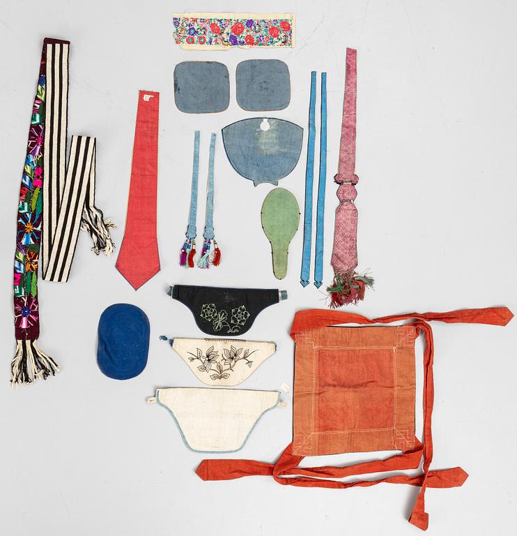 A group lot of Chinese textiles, late Qing dynasty/early 20th century.