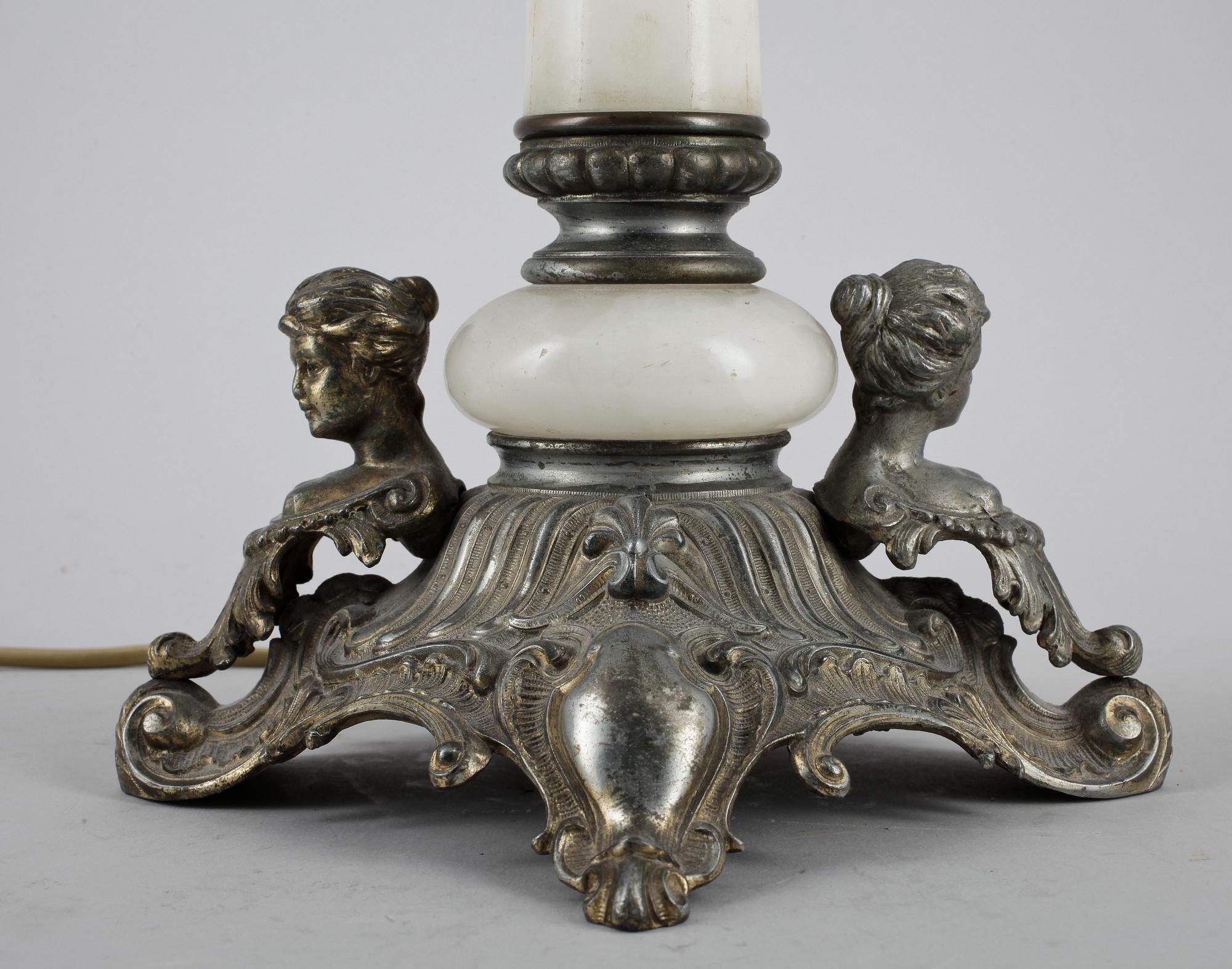 BORDSLAMPA, kolonnformad, tidigt 1900-tal.