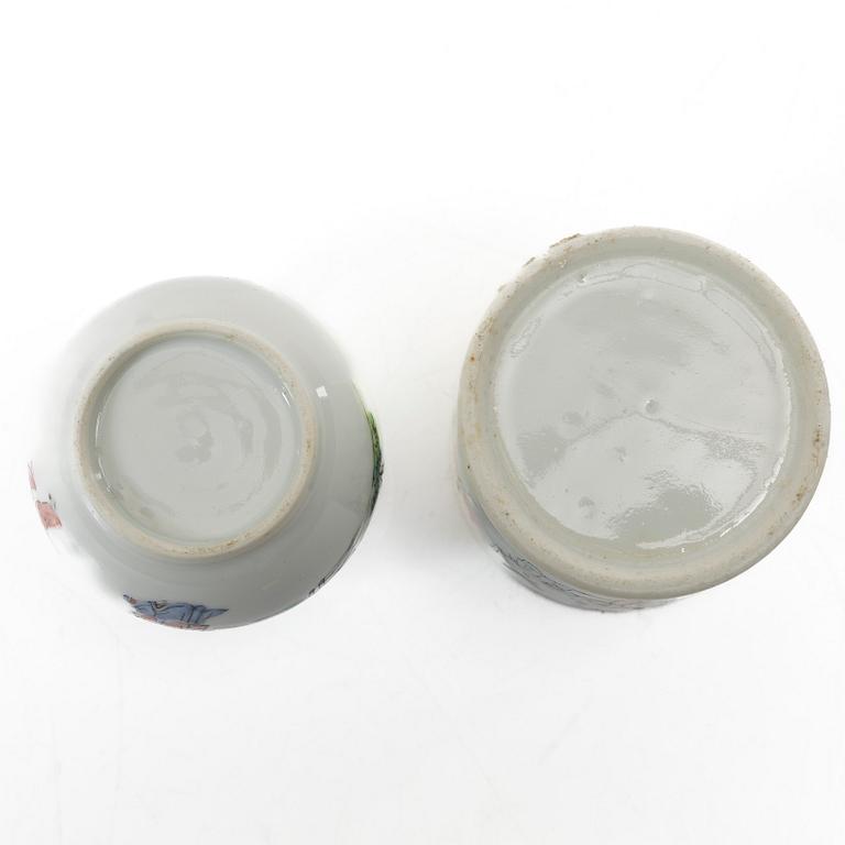 Servisdelar, 6 st, porslin, Kina, 1900-talets början.