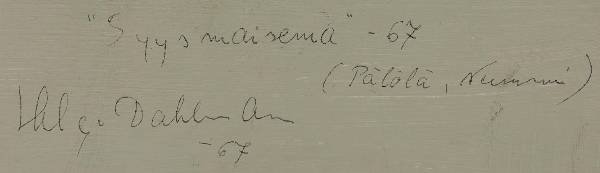 Helge Dahlman, "Höstlandskap".