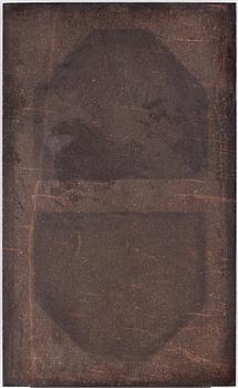 A late Gustavian console table in the manner of P Ljung, late 18th century. Stone top in porphyry.