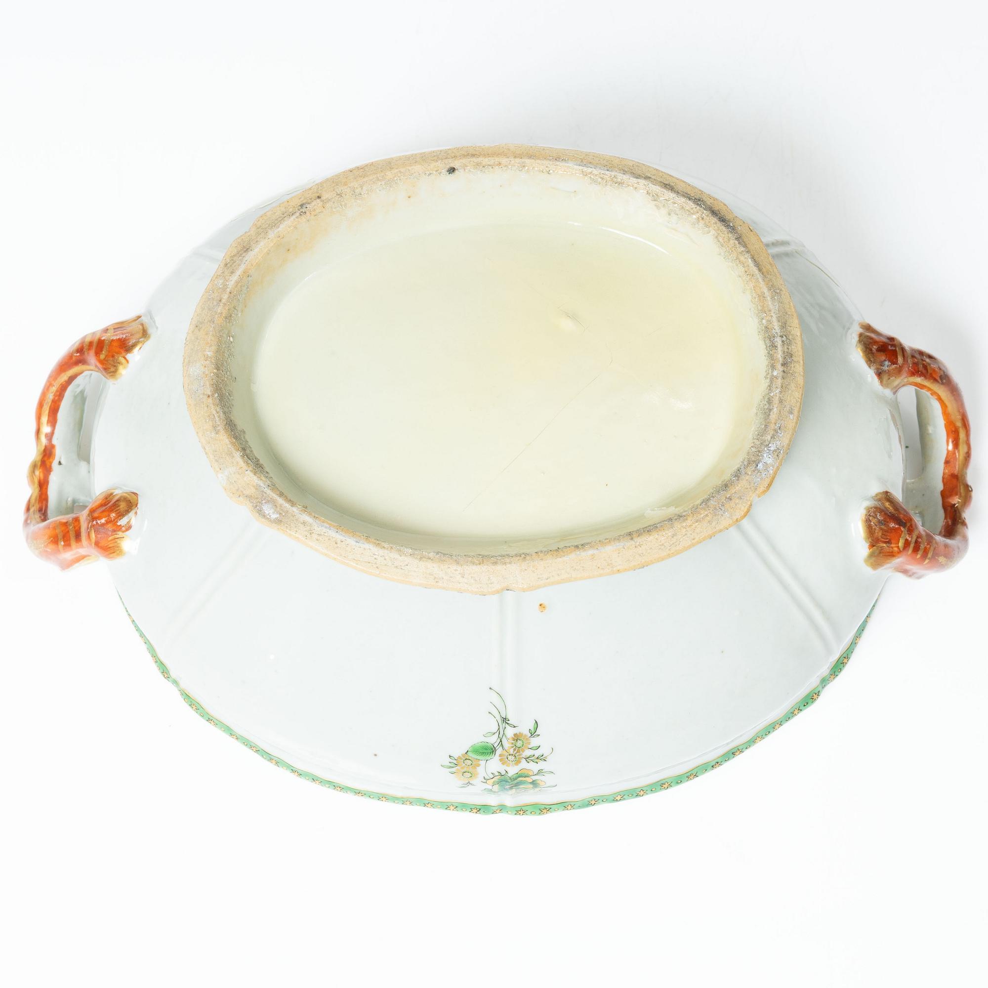 Terrin, kompaniporslin, Kina, Qingdynastin, Qianlong (1736-95).