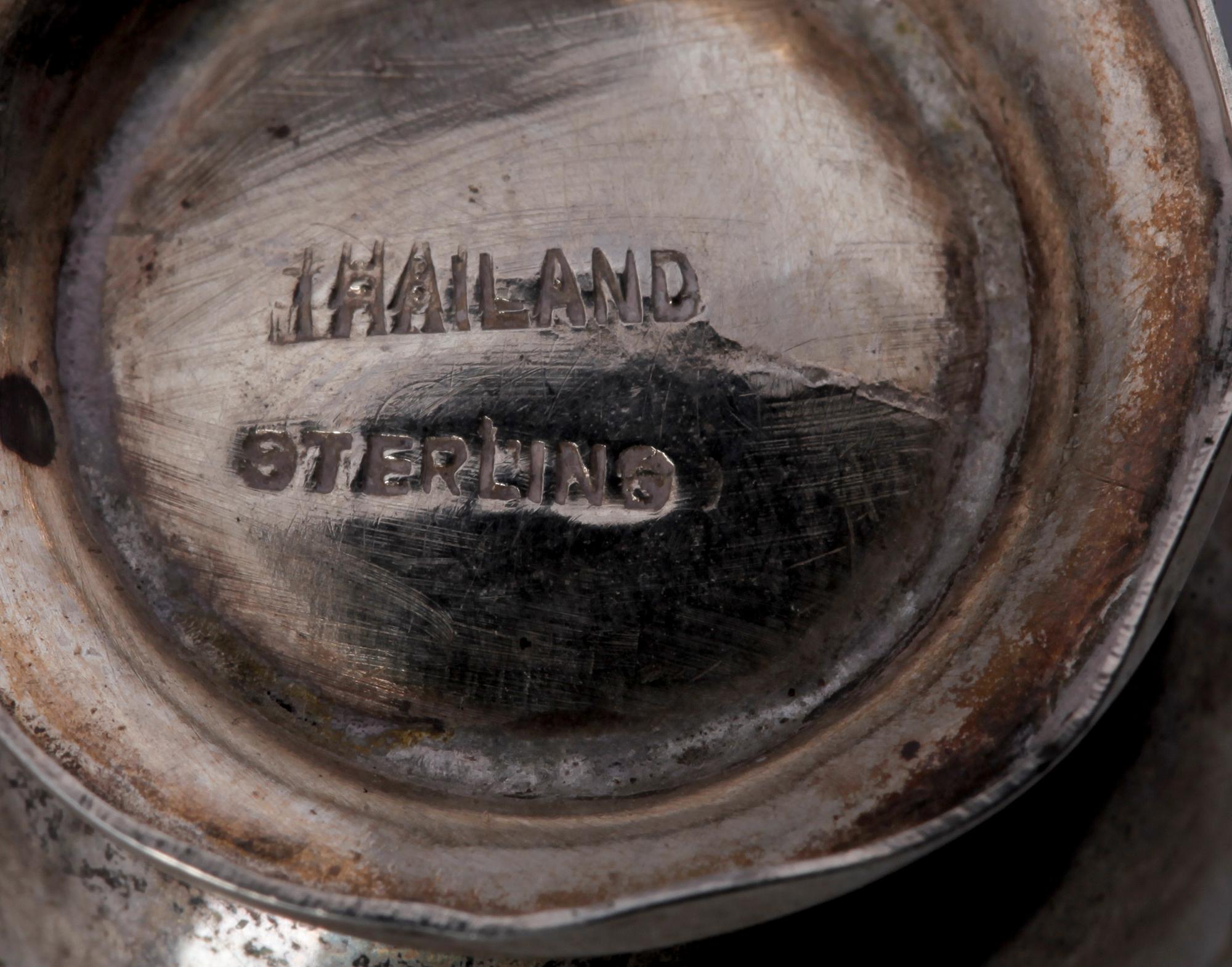 PARTI SILVER, 13 delar, flera länder, 1900-tal, vikt ex ljusstakar och glaskar ca 400g.