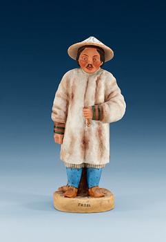 1352. A Russian Gardner bisquit figure of a 'Gylyak', Dmitrovsk Porcelain Factory, 1924.