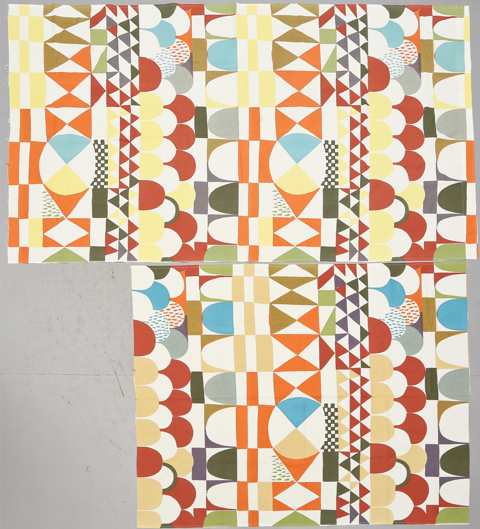 TYG, bomull, "Bows", design Josef Frank för Almedahls, 1900/2000-tal.