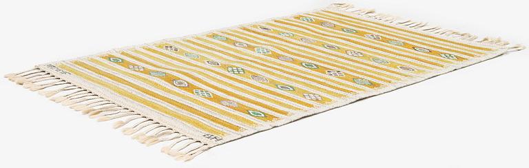 Barbro Nilsson, a carpet, 'Hjortron', flat weave, c. 137 x 87 cm, signed AB MMF BN.