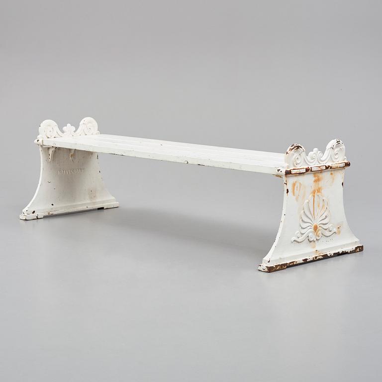 Folke Bensow, 'Parkbänk Nr 1', a Swedish Grace cast iron white lacquered bench n:r 1, Näfveqvarn's Bruk, Sweden.